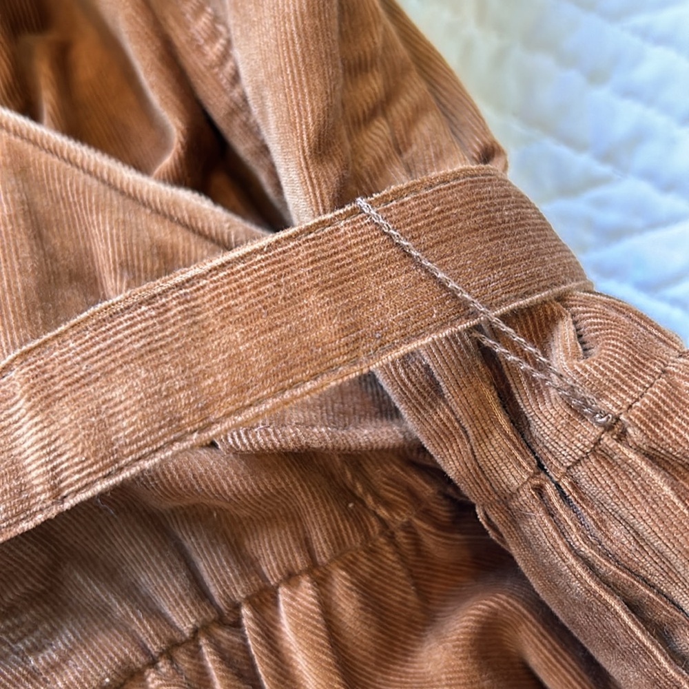 Vintage 70s Pincord Western Prairie Ruffle Maxi Dress - Picture 10 of 13